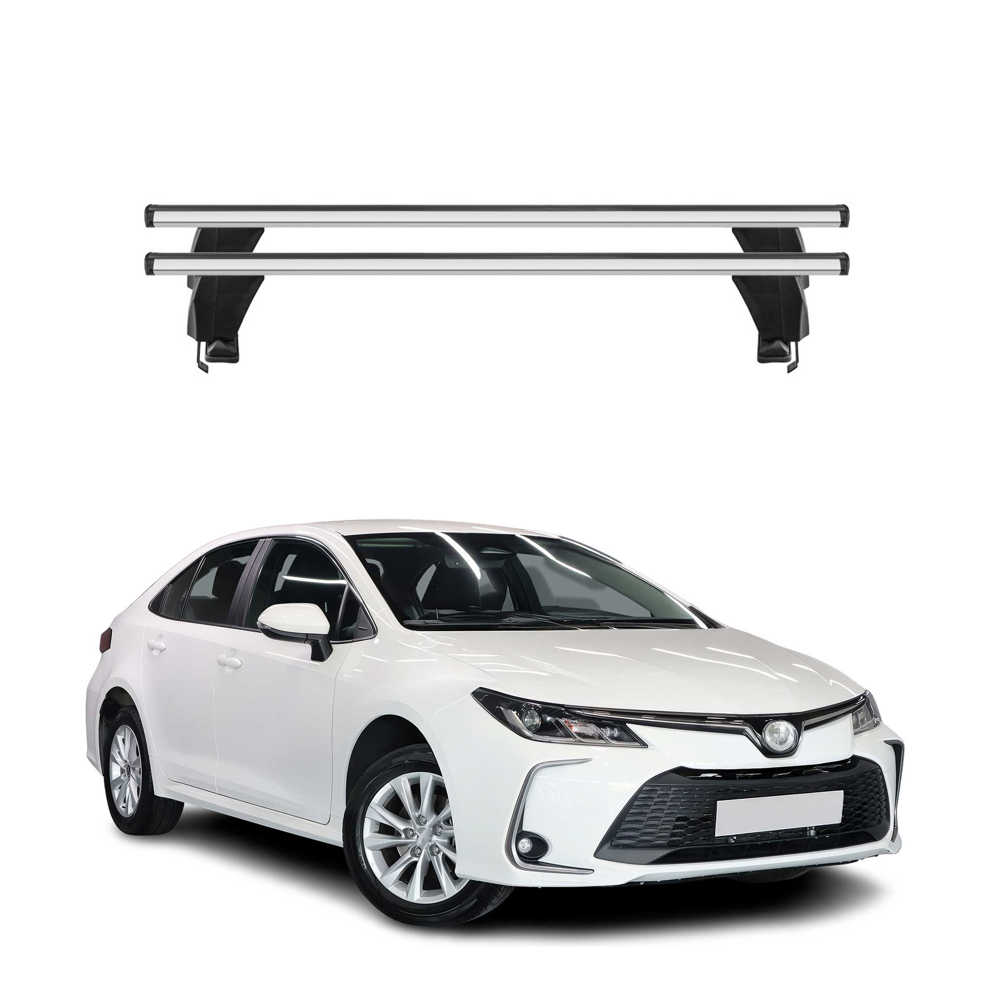 Menabo Dachträger Grundtäger für Toyota Corolla Limo 2019-2026 50kg Alu Grau 2x