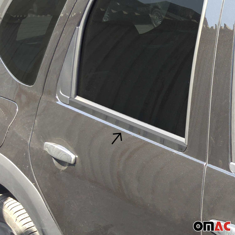 Fensterleisten Zierleisten für Dacia Duster 2010-2018 Edelstahl Dunkel 4tlg