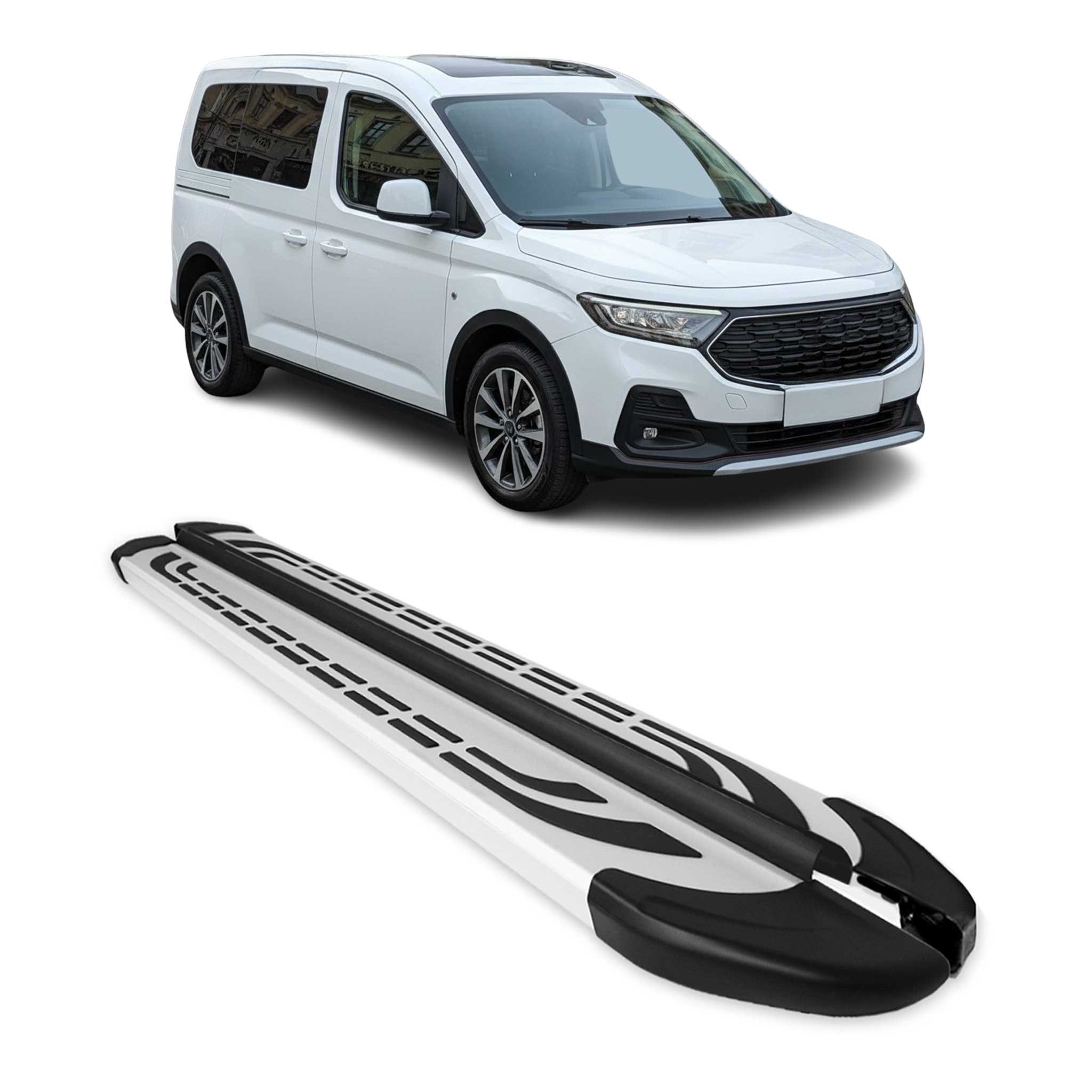 Trittbretter Seitenschweller für Ford Tourneo Connect 2021-26 Kurzer Alu