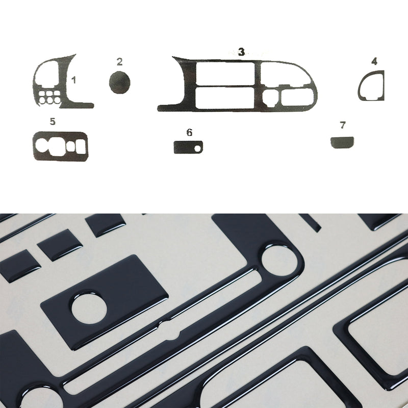 Innenraum Dekor Cockpit für Ford Transit 1997-2000 Piano Schwarz Optik 8tlg