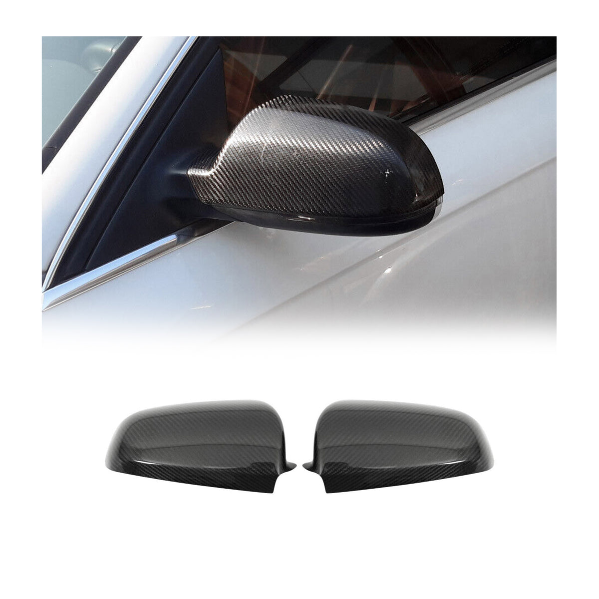 Spiegelkappen Spiegelabdeckung für Audi A3 8P S3 / RS3 / A6 C6 03-08 Echt Carbon