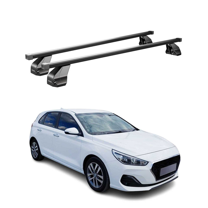 Menabo Dachträger Grundtäger für Hyundai i30 2016-2020 3tür 75kg Stahl Schwarz