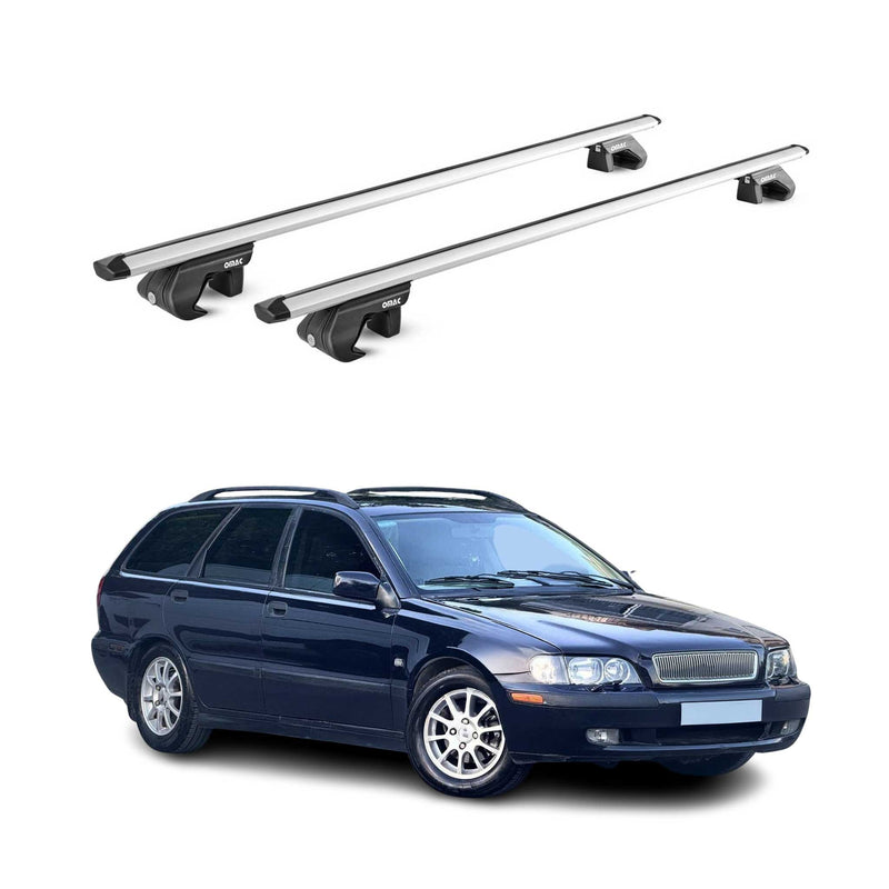 Dachträger Grundtäger für Volvo V40 V50 1995-2012 90kg Alu Silber 2 tlg ABE