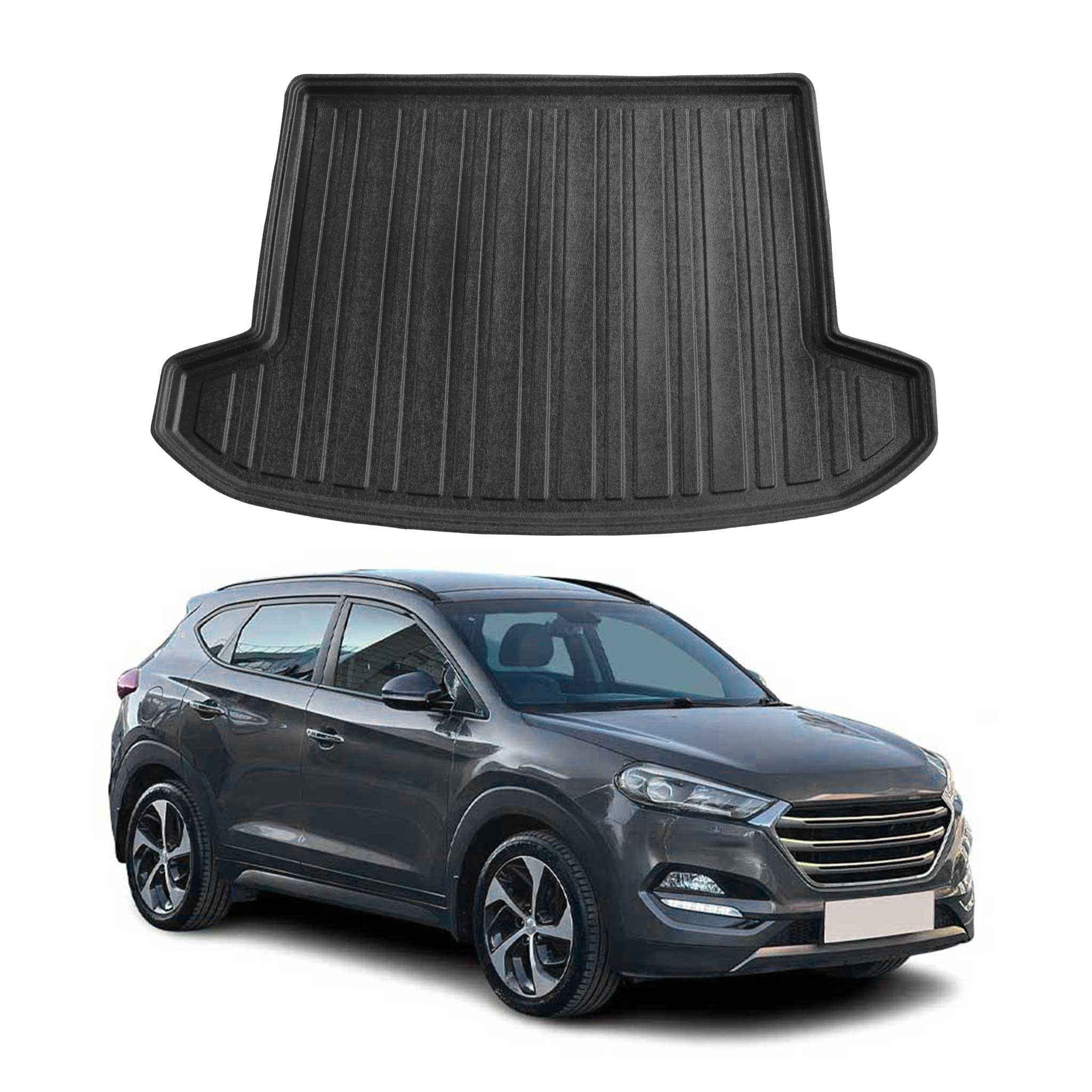 Kofferraumwanne Laderaumwanne für Hyundai Tucson 2015-2020 Gummi TPE Schwarz