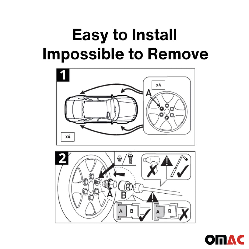 Radschloss Radschrauben Satz für Ford Edge ab 2016 Felgenschloss Silber M14X1.5