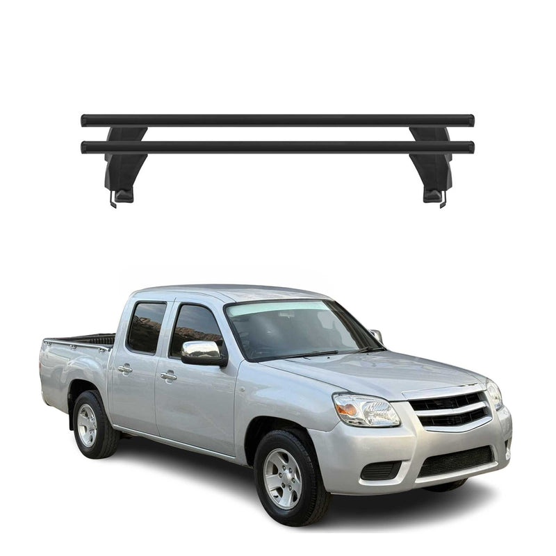 Menabo Dachträger Grundtäger für Mazda BT-50 2011-2020 50kg Alu Schwarz 2 tlg
