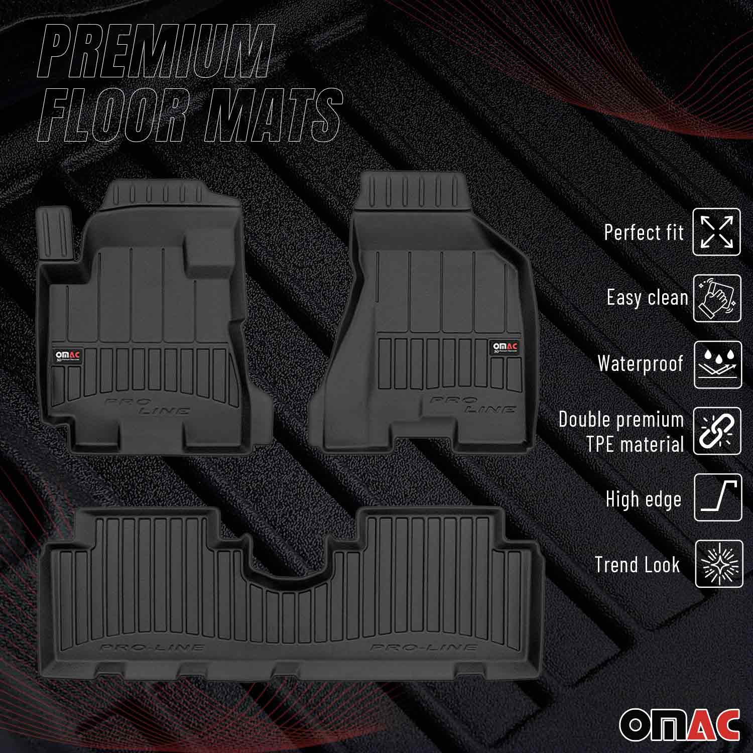 OMAC Gummi Fußmatten für Hyundai Tucson 2004-2010 Premium TPE Automatten 3tlg