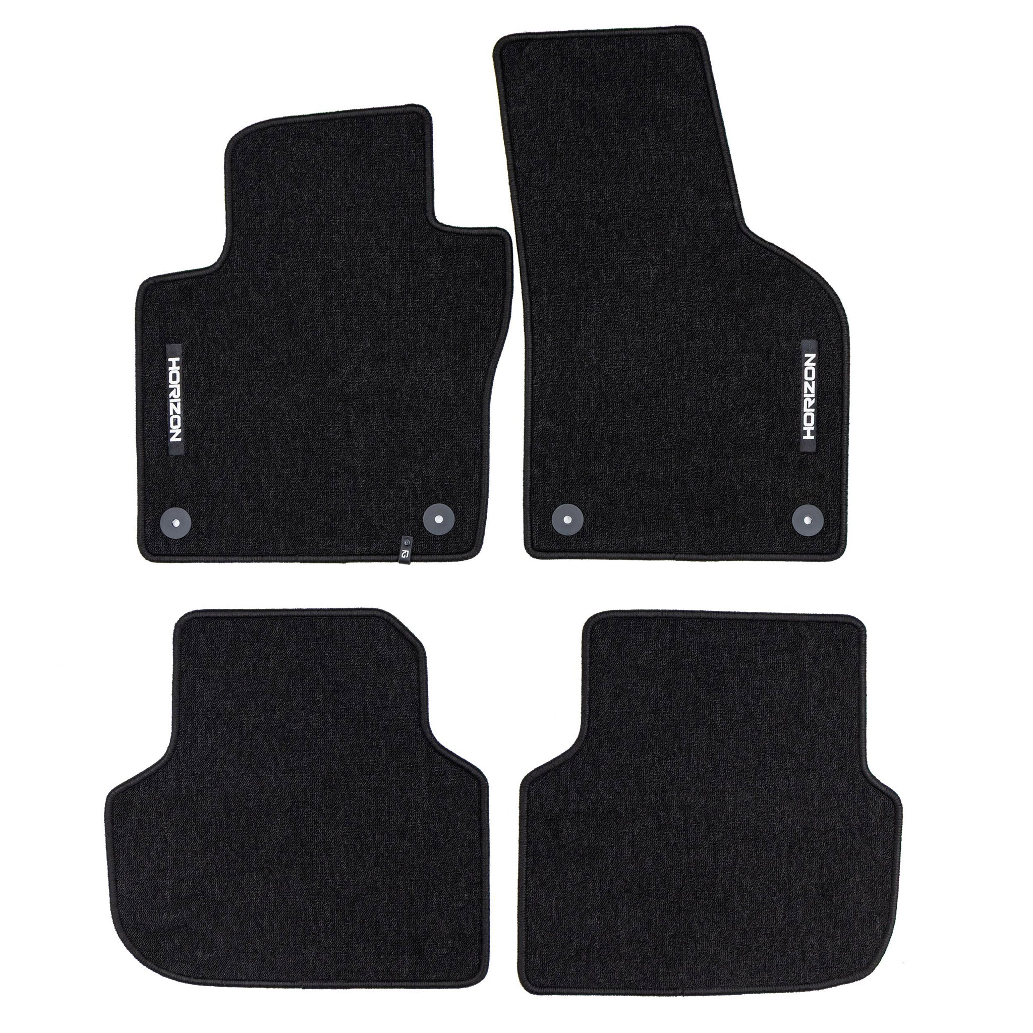 Velours Fußmatten für VW Jetta VI 2010-2018 Autoteppich Automatten Schwarz 4 tlg