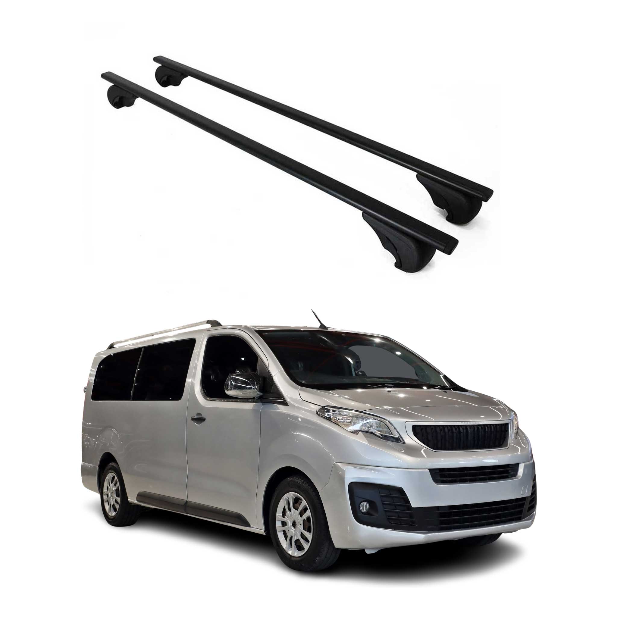 Dachträger Grundtäger für Peugeot Expert Traveller 2016-2026 75kg Metall Schwarz