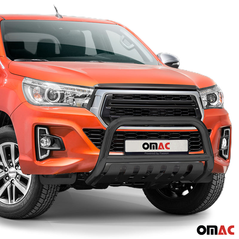 Stahl Frontbügel Frontschutzbügel für Toyota Hilux 2018-2022 mit ABE Schwarz