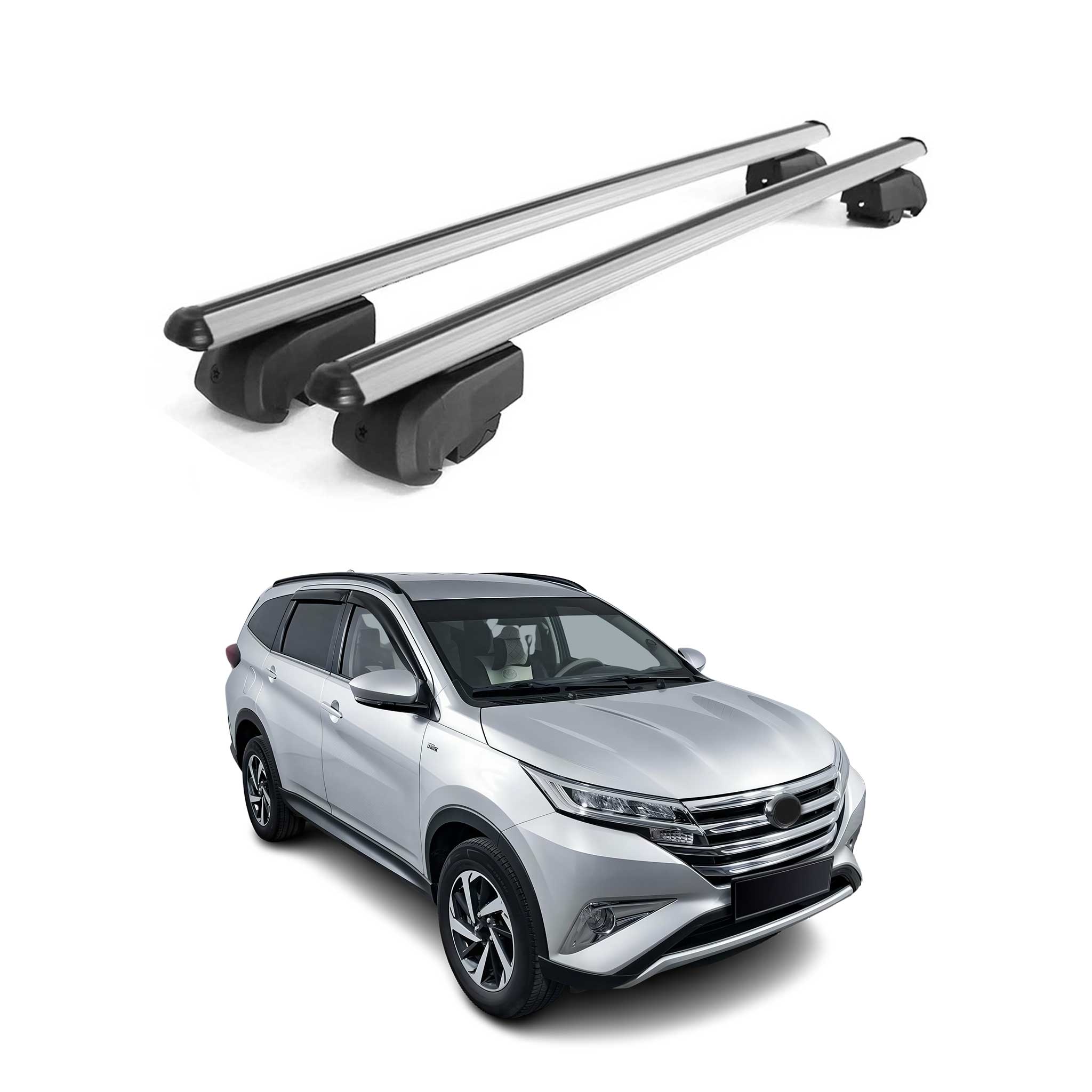 Dachträger Grundtäger für Toyota Rush 2018-2026 75kg Aluminium Silber 2 tlg