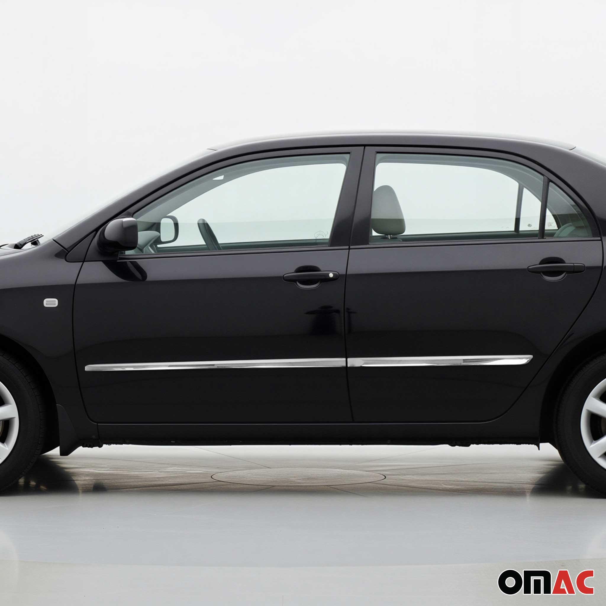 Seitentürleiste Türschutzleiste für Toyota Corolla Stufenheck 2002-2007 Chrom 4x