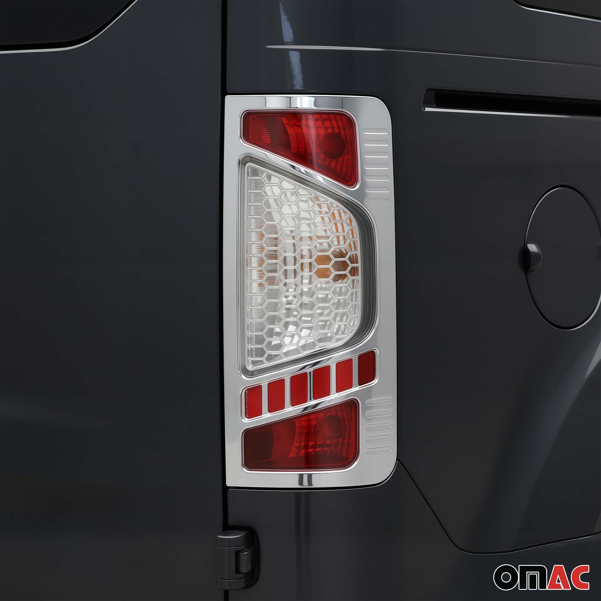 Rücklicht Leisten Heckleuchte für Ford Connect 2009-2014 Chrom ABS Silber 2tlg