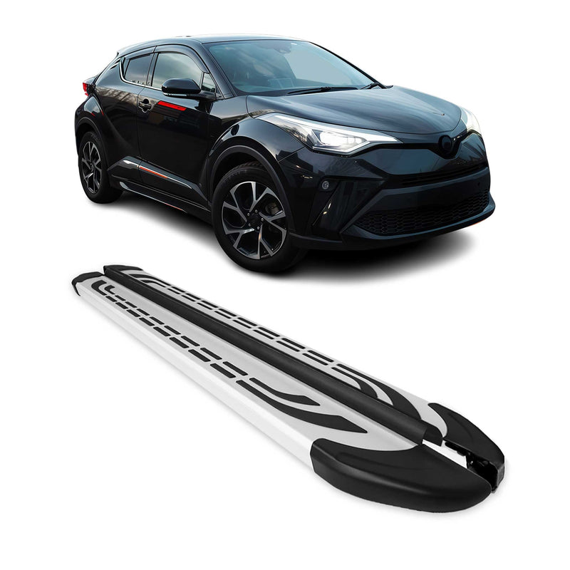 Trittbretter Seitenschweller Seitenbretter für Toyota C-HR Hybrid 2016-2025 Alu