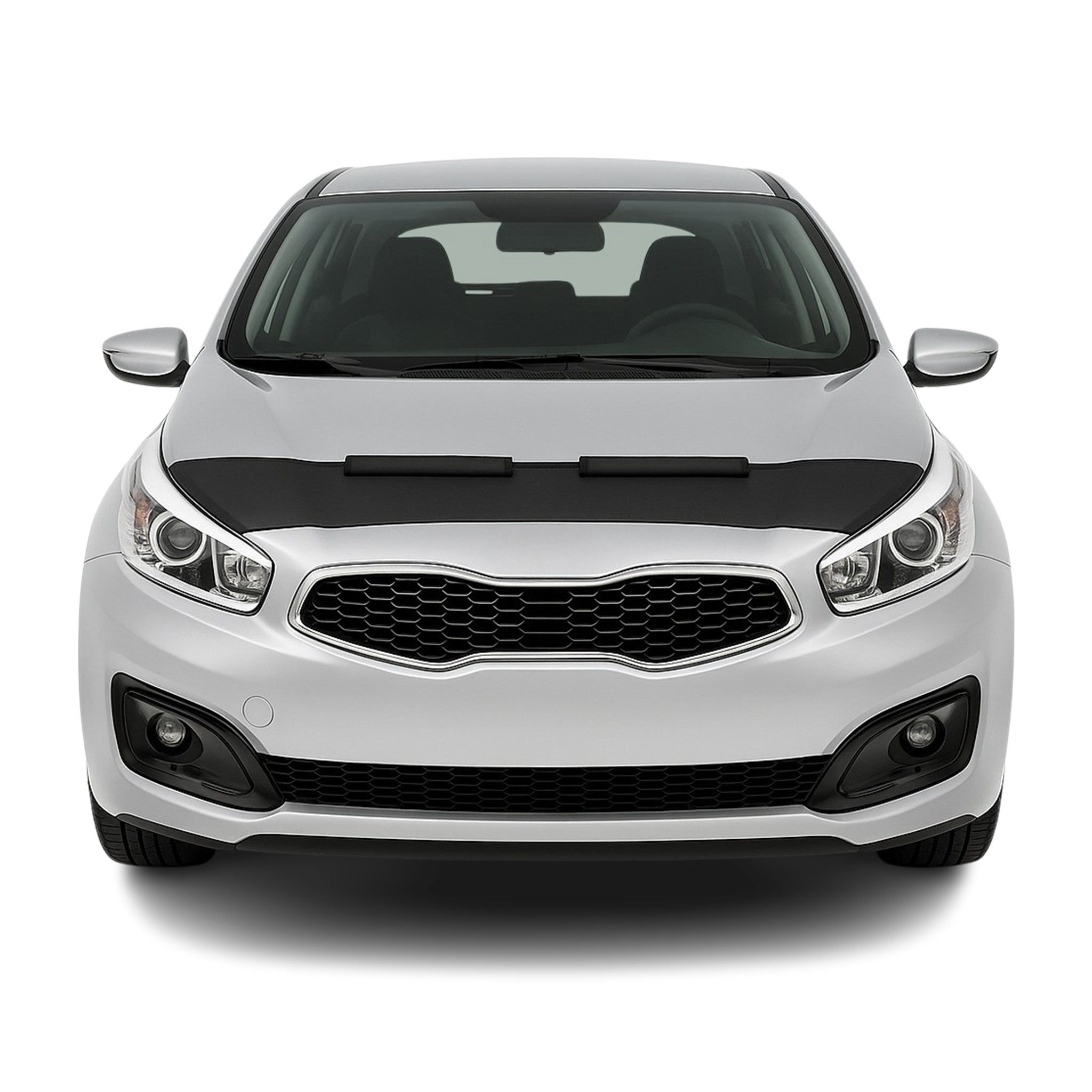 Haubenbra Steinschlagschutz Bonnet Bra für Kia Ceed 2012-2016 Schwarz Halb