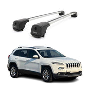 Dachträger Grundträger für Jeep Cherokee KL 2014-2023 Aluminium 75kg Grau 2tlg