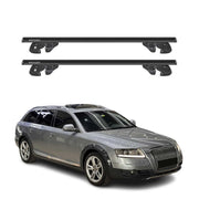 Dachträger Grundtäger für Audi A6 C6 Allroad 2006-2011 Alu 90kg TÜV Schwarz 2tlg