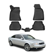 OMAC Gummimatten Fußmatten für Audi A6 C5 Limo Avant 1997-2004 TPE 4x