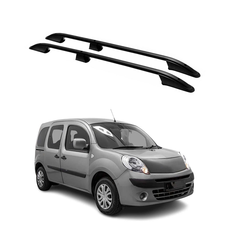 Dachreling Dachgepäckträger für Renault Kangoo 2008-2024 L1 Kurzer Alu Schwarz