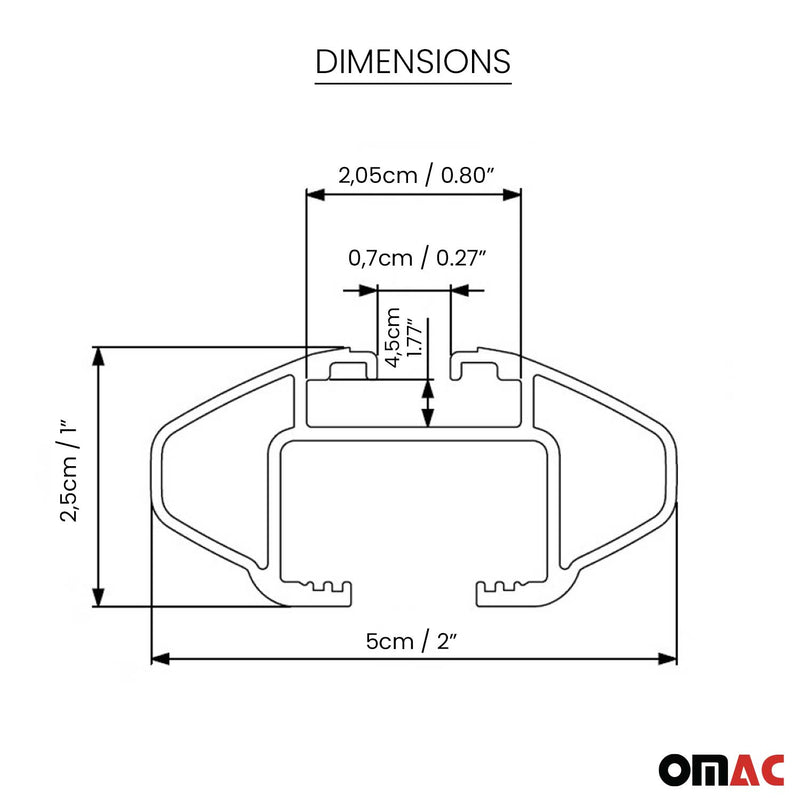 Alu Dachträger Grundträger für Citroen Nemo 2008-2013 3-5 türig Silber TÜV 2x