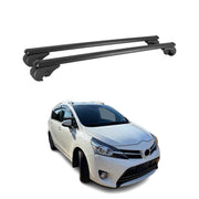 Dachträger Grundtäger für Toyota Verso 2009-2018 75kg Aluminium Schwarz 2 tlg