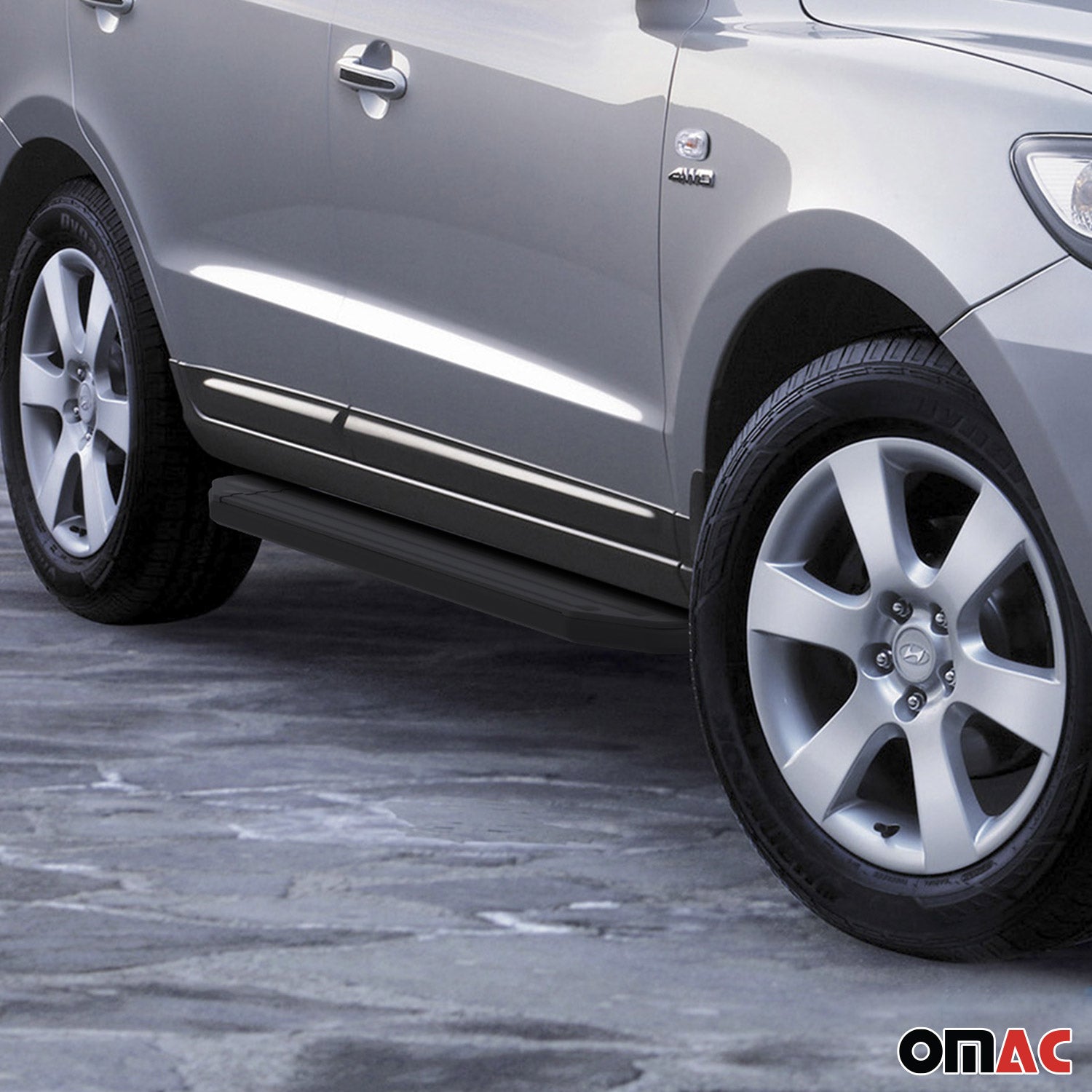 Trittbretter Seitenschweller für Hyundai Santa Fe 2006-2012 Alu Schwarz ABE