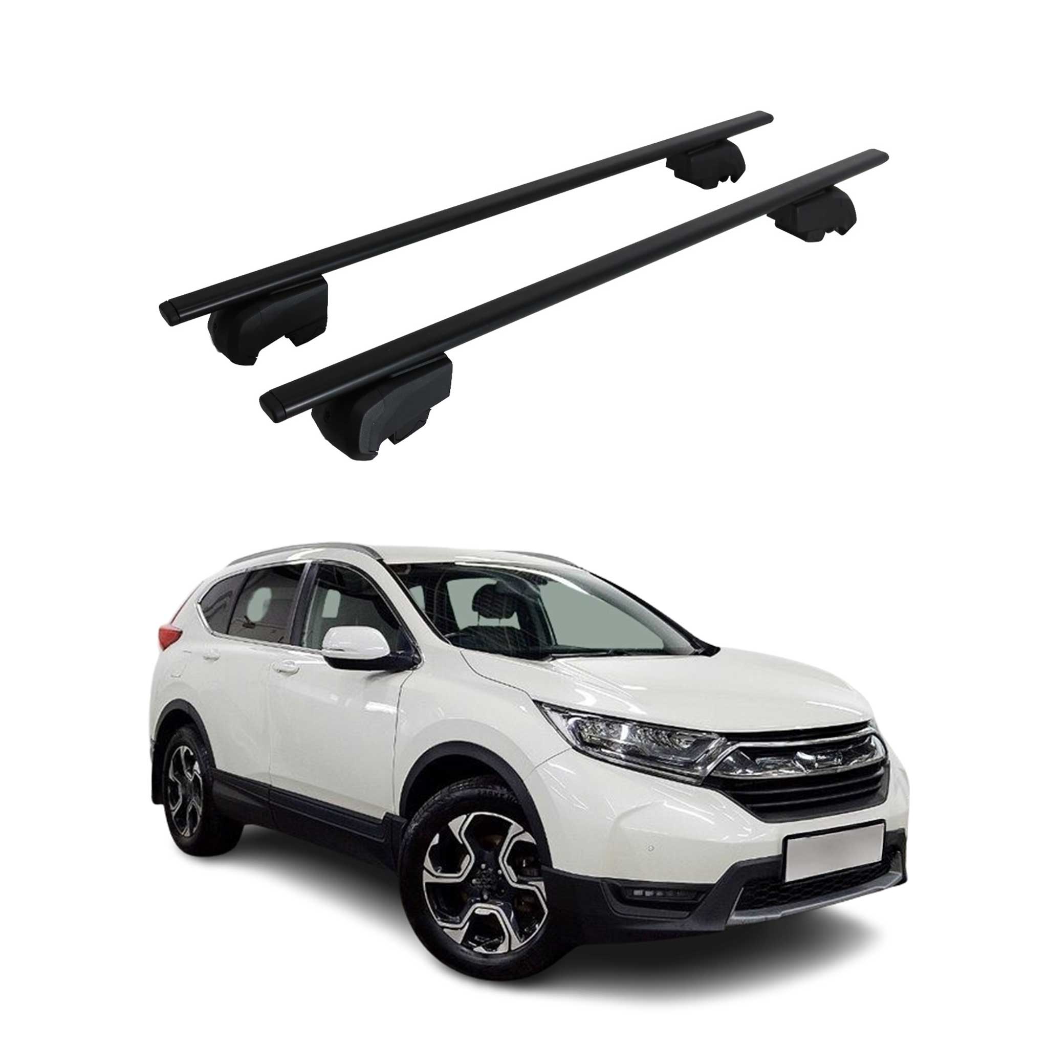 Dachträger Gepäckträger für Honda CR-V 2018-2023 Grundträger ABE Schwarz 2x