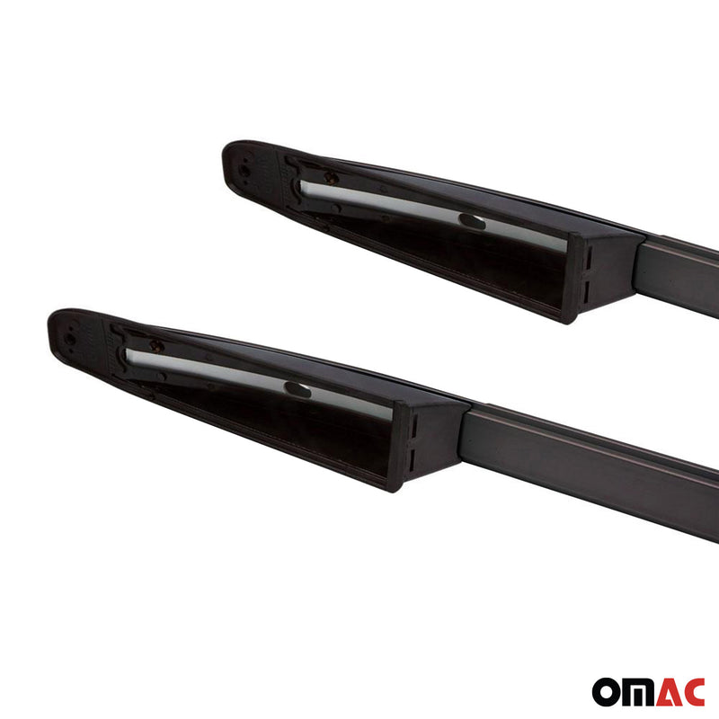Dachreling Dachträger für Peugeot 3008 2016-2019 Schwarz Aluminium 2 tlg