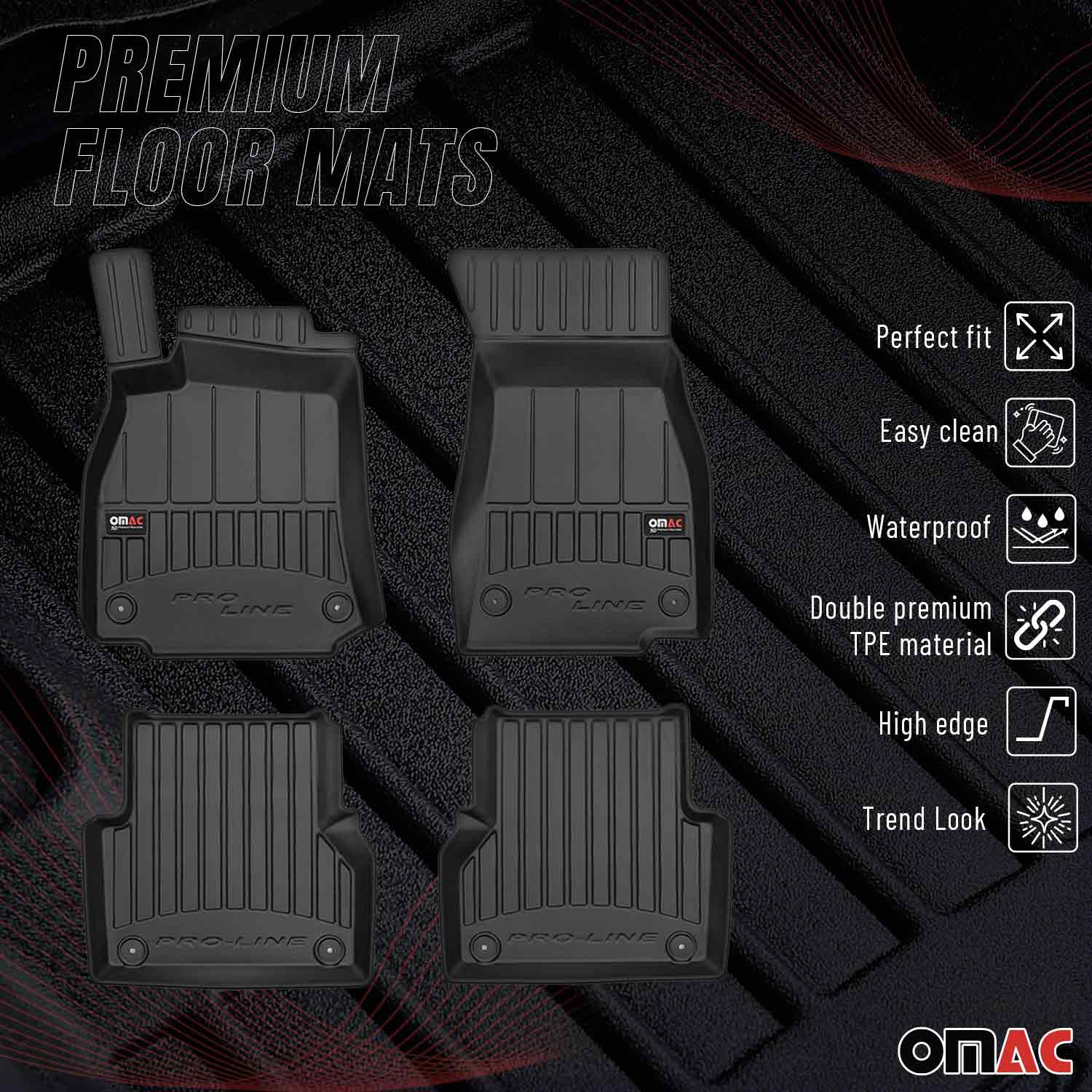 OMAC Gummi Fußmatten für Audi A6 Limo Avant Allroad C8 2018-2025 TPE Automatten