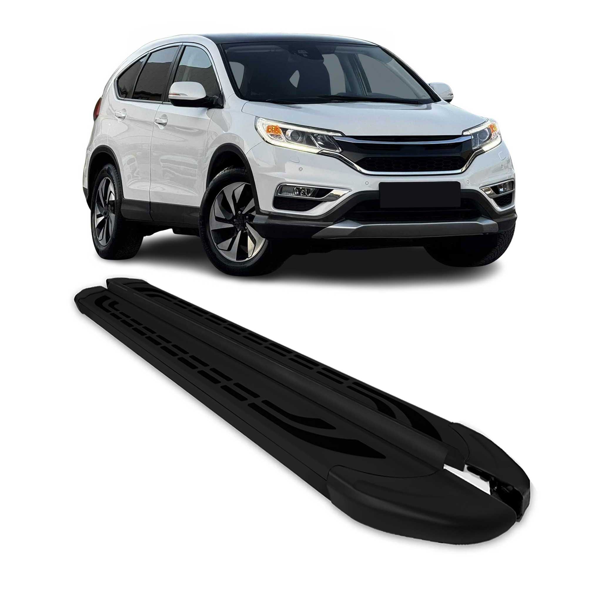 Trittbretter Seitenschweller Seitenbretter für Honda CR-V 2013-2017 Alu Schwarz