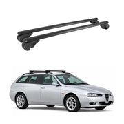 Dachträger Grundträger für Alfa Romeo 156 Crosswagon 2004-2007 TÜV Alu Schwarz