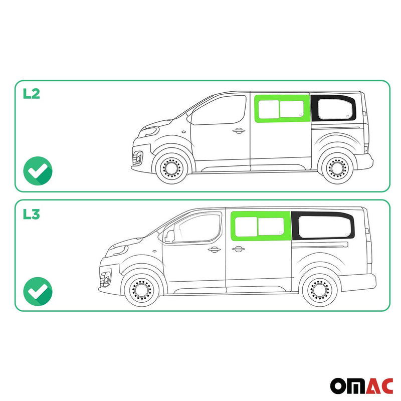 Schiebefenster Seitenfenster für Peugeot Expert Traveller 2017-2024 Links L2 L3