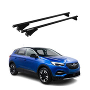 Menabo Grundträger Dachträger für Opel Grandland X 2017-2021 ABE Alu Schwarz 2x