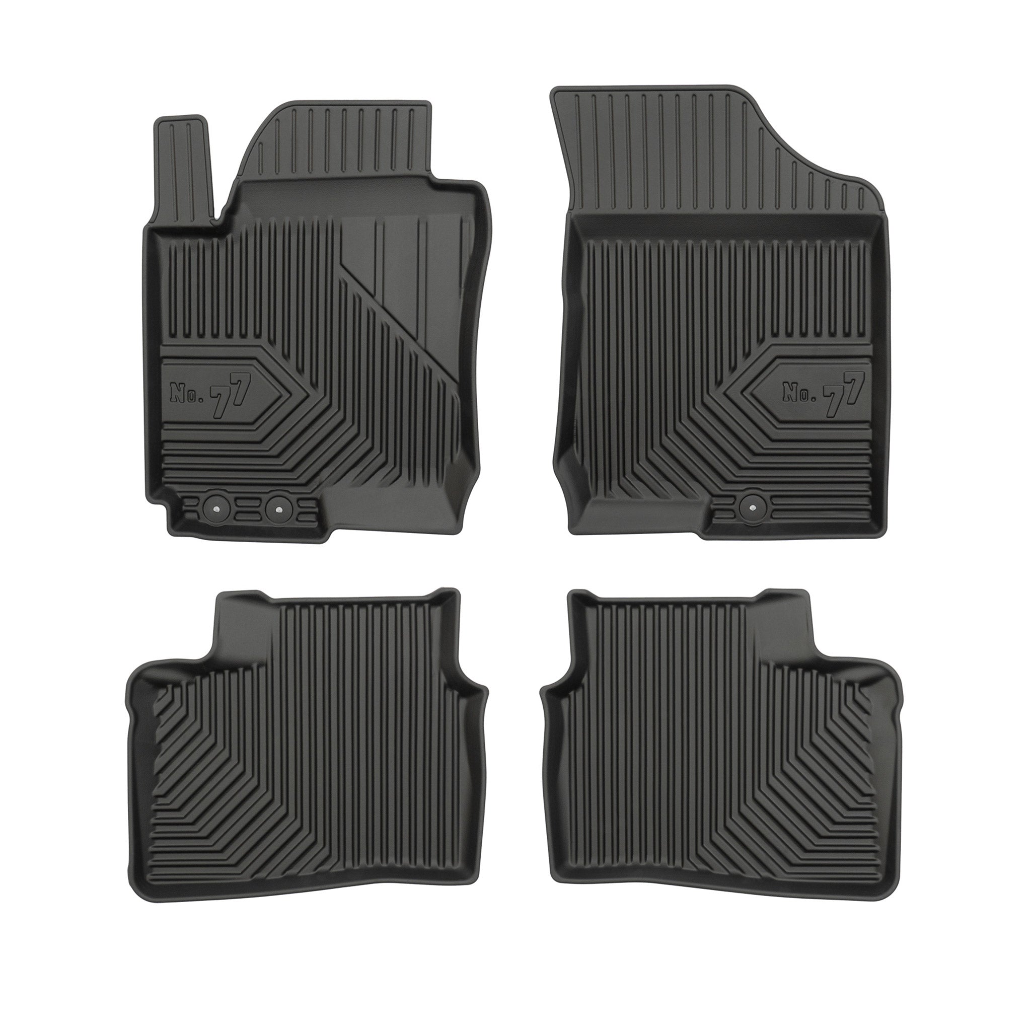 Fußmatten Gummimatten für Hyundai i30 I Schrägheck 2007-2012 TPE Schwarz 4 tlg