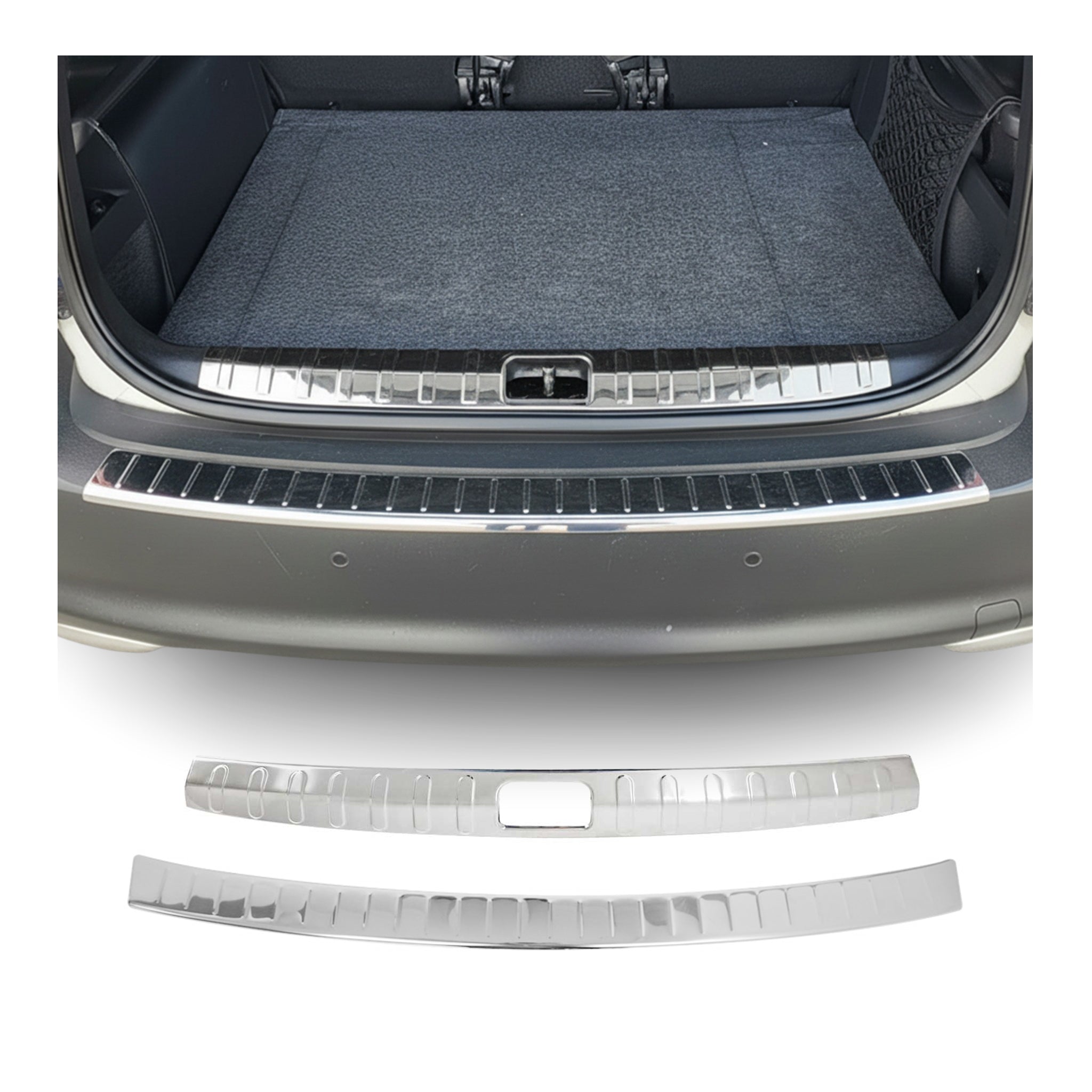 Ladekantenschutz & Stoßstange Satz für Skoda Yeti 2010-2013 Edelstahl Glänzend