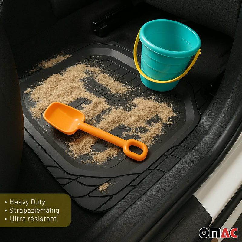 Alfa Romeo Fußmatten Zuschneidbar Gummi Schwarz 4Tlg