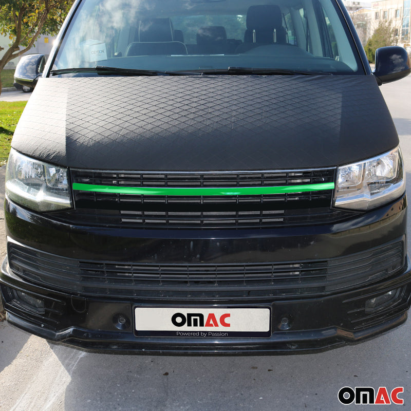 Kühlergrill Leisten Grillleisten für VW T6 Transporter 2015-2019 Edelstahl Grün