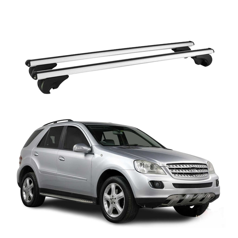 Dachträger Grundtäger für Mercedes ML Klasse W164 2005-2011 75kg Silber Alu 2x