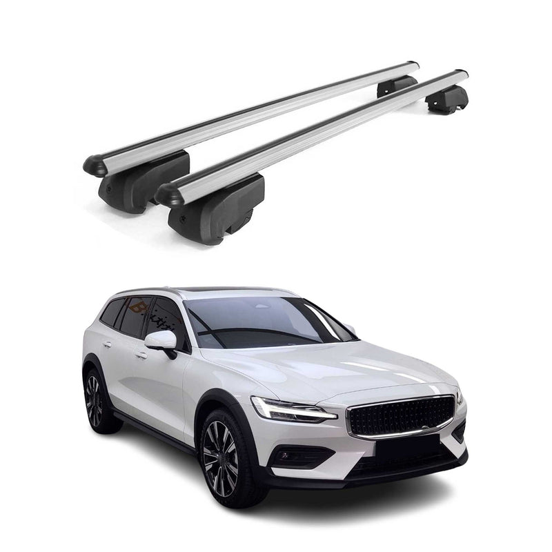 Dachträger Gepäckträger für Volvo V60 Cross Country 2017-2023 ABE Alu Grau