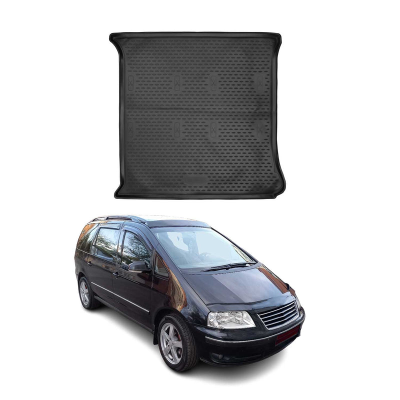 Kofferraummatte Kofferraumwanne für VW Sharan 1995-2010 Gummi TPE Schwarz