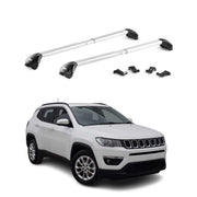 Dachträger Grundtäger für Jeep Compass II 2017-2025 100kg Aluminium Silber ABE