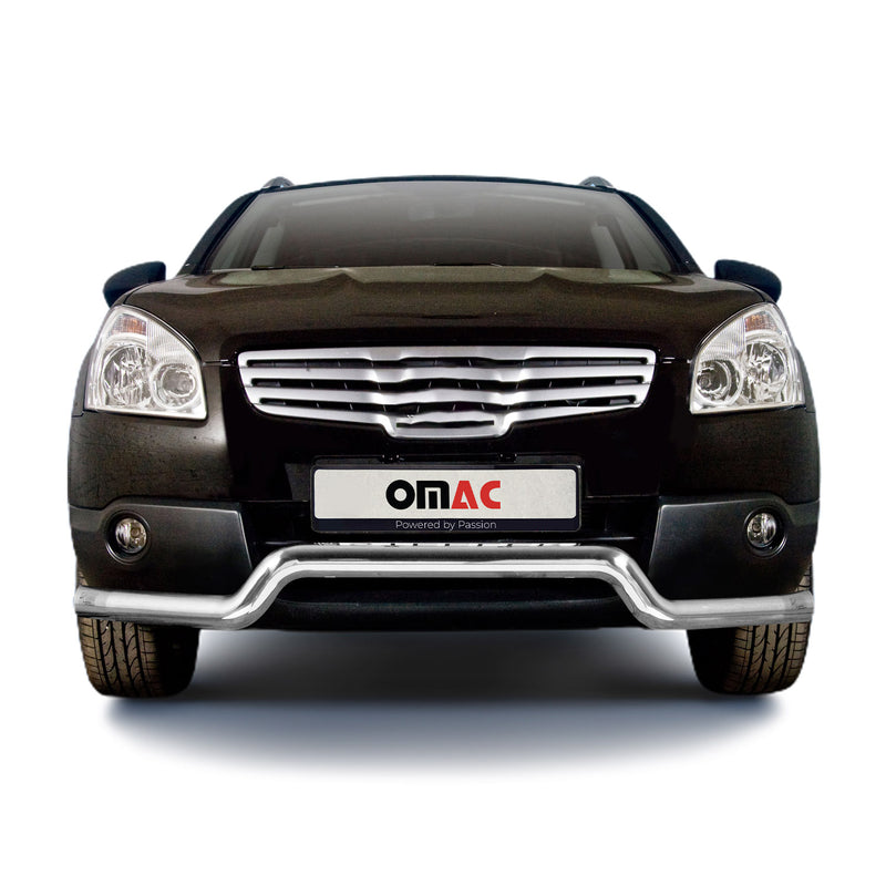 Frontbügel Frontschutzbügel für Nissan Qashqai +2 2007-2010 Stahl ABE Silber
