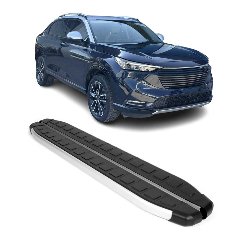 Trittbretter Schweller Seitenschweller für Honda HR-V 2021-25 Silber Schwarz 2x