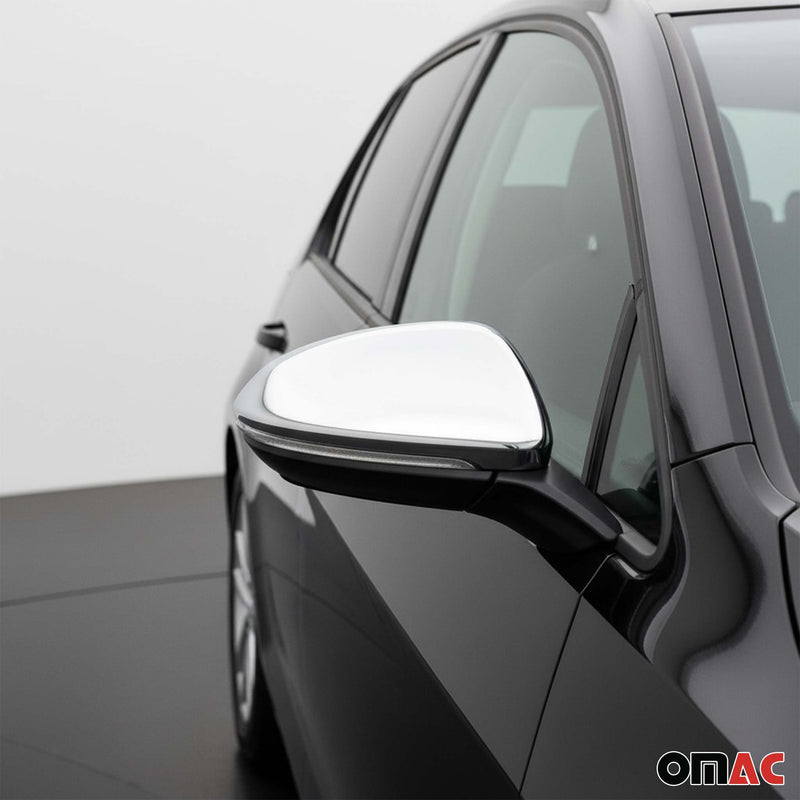 Spiegelkappen Spiegelabdeckung für VW Golf 2012-2019 Edelstahl Silber 2tlg