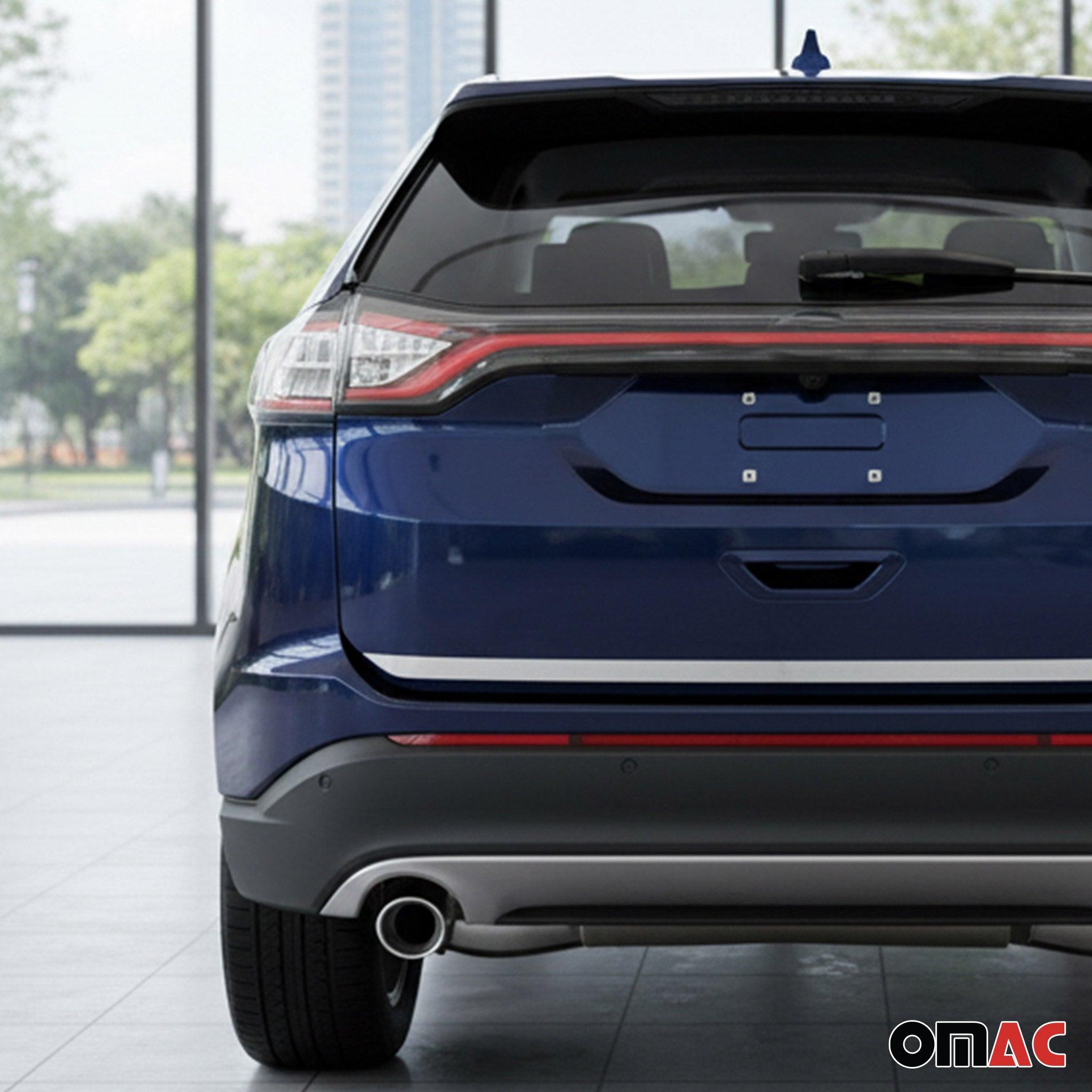 Kofferraumleiste Heckklappe Leiste für Ford Edge 2015-2018 Edelstahl Chrom 1tlg