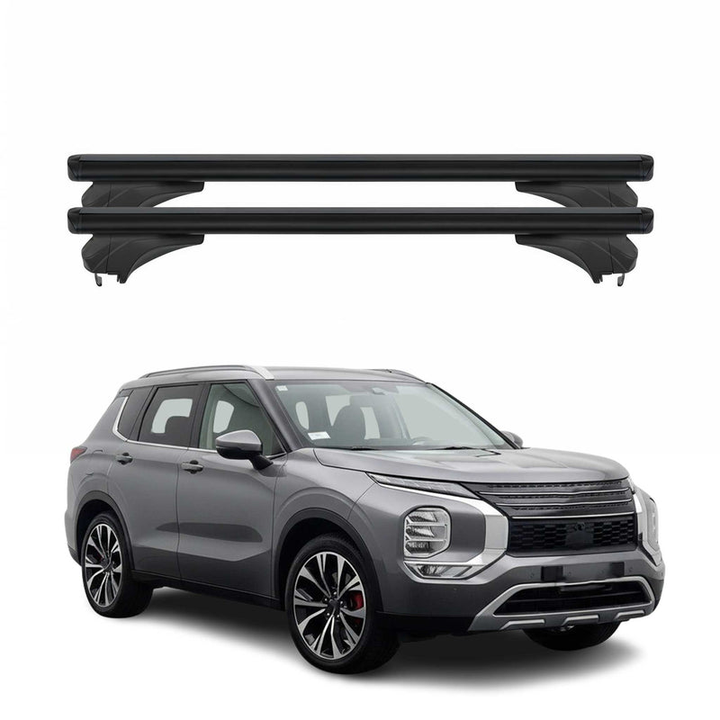 Menabo Dachträger für Mitsubishi Outlander 2021-2025 Aluminium Schwarz 2 tlg