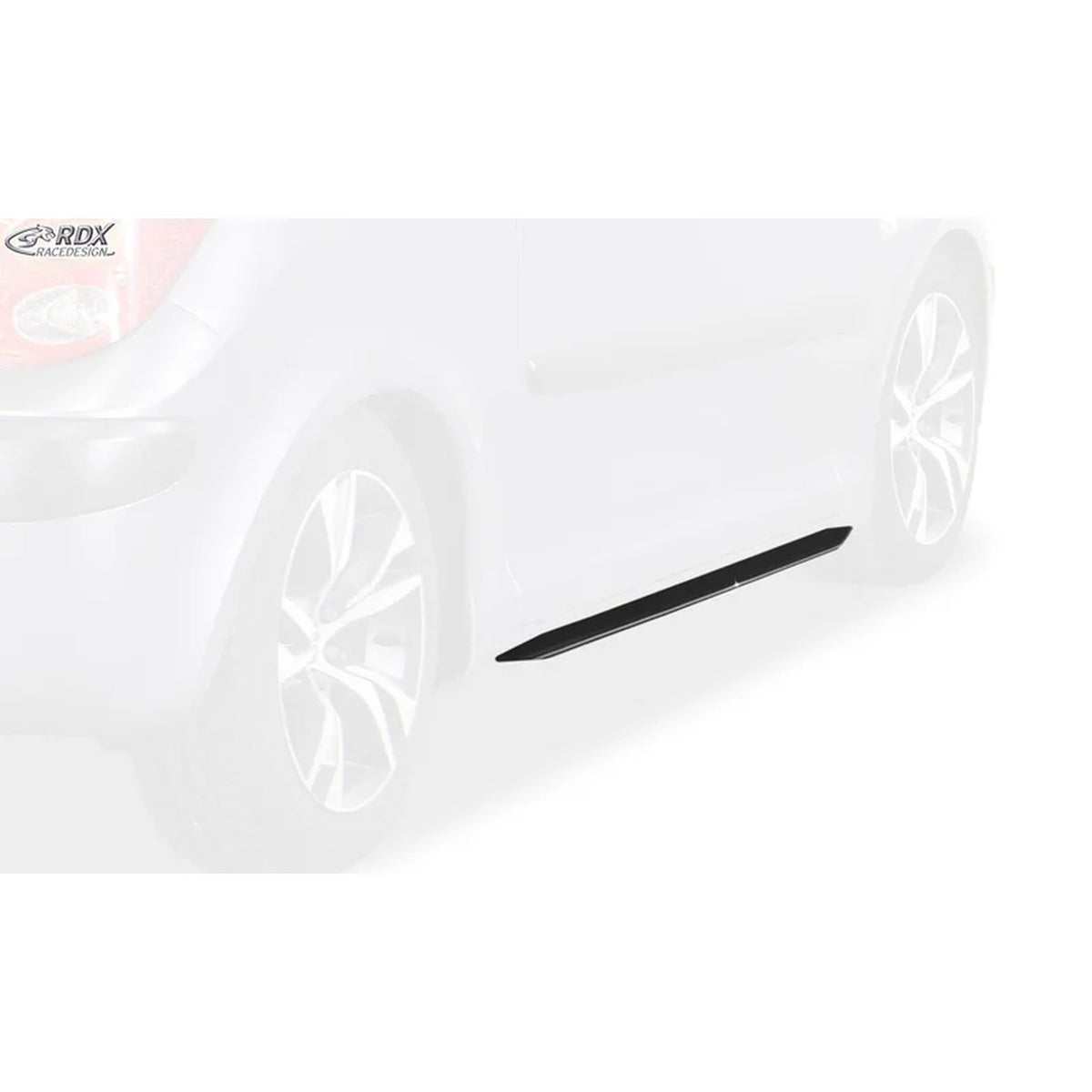RDX Seitenschweller für Peugeot 1007 2005- Slim ABS Schwarz 2er-Set TÜV