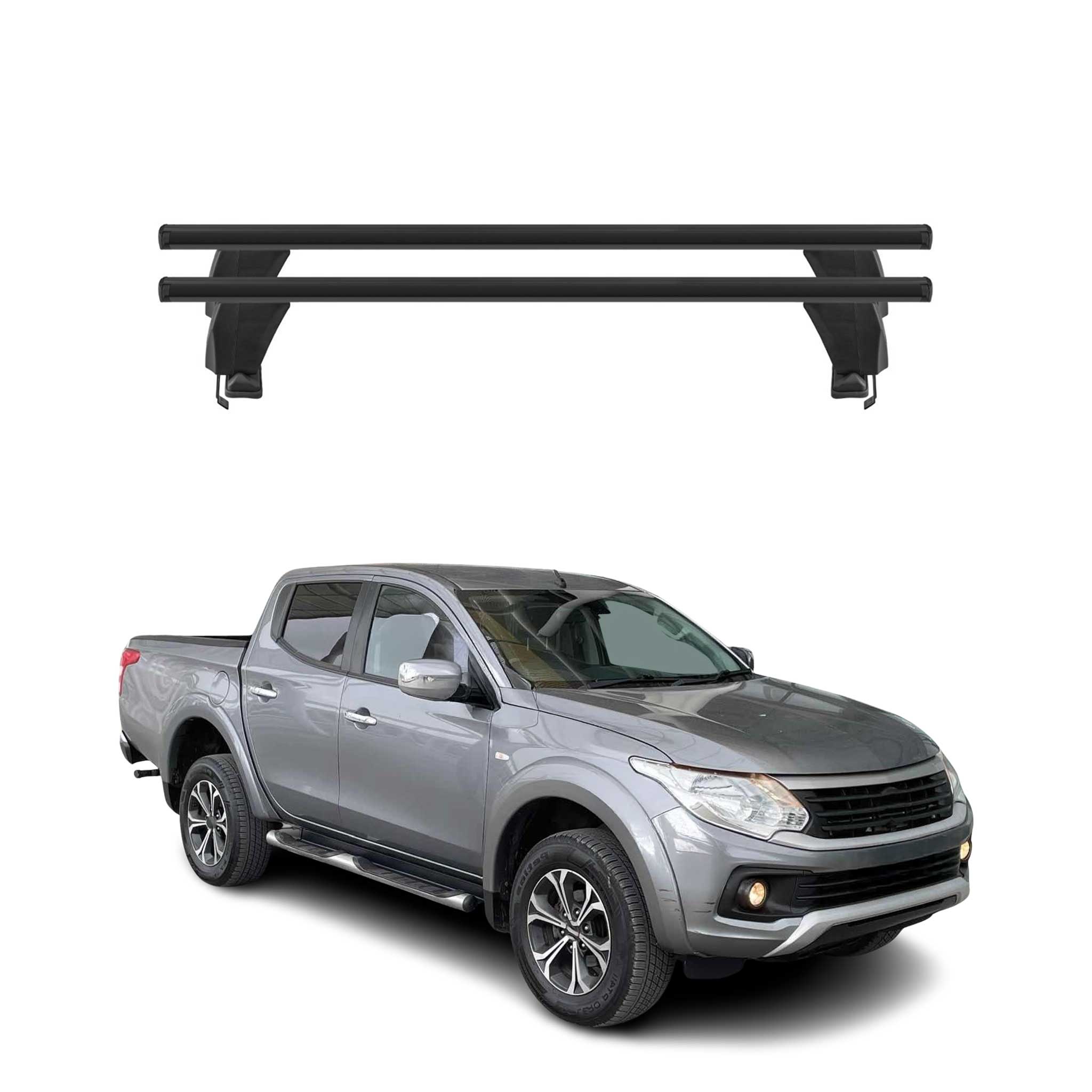 Menabo Dachträger Grundtäger für RAM 1200 2016-2019 50kg Aluminium Schwarz 2 tlg