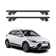 Dachträger Grundtäger für Hyundai i20 Active 2016-2020 Alu 90kg TÜV Schwarz 2tlg