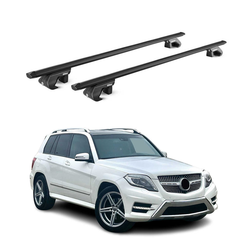 Dachträger Grundtäger für Mercedes GLK Klasse X204 2008-15 90kg Alu ABE Schwarz